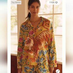 NWT Lyre Bird for Anthropolgie Pajama Top